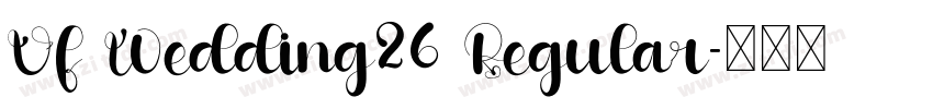 Vf Wedding26 Regular字体转换